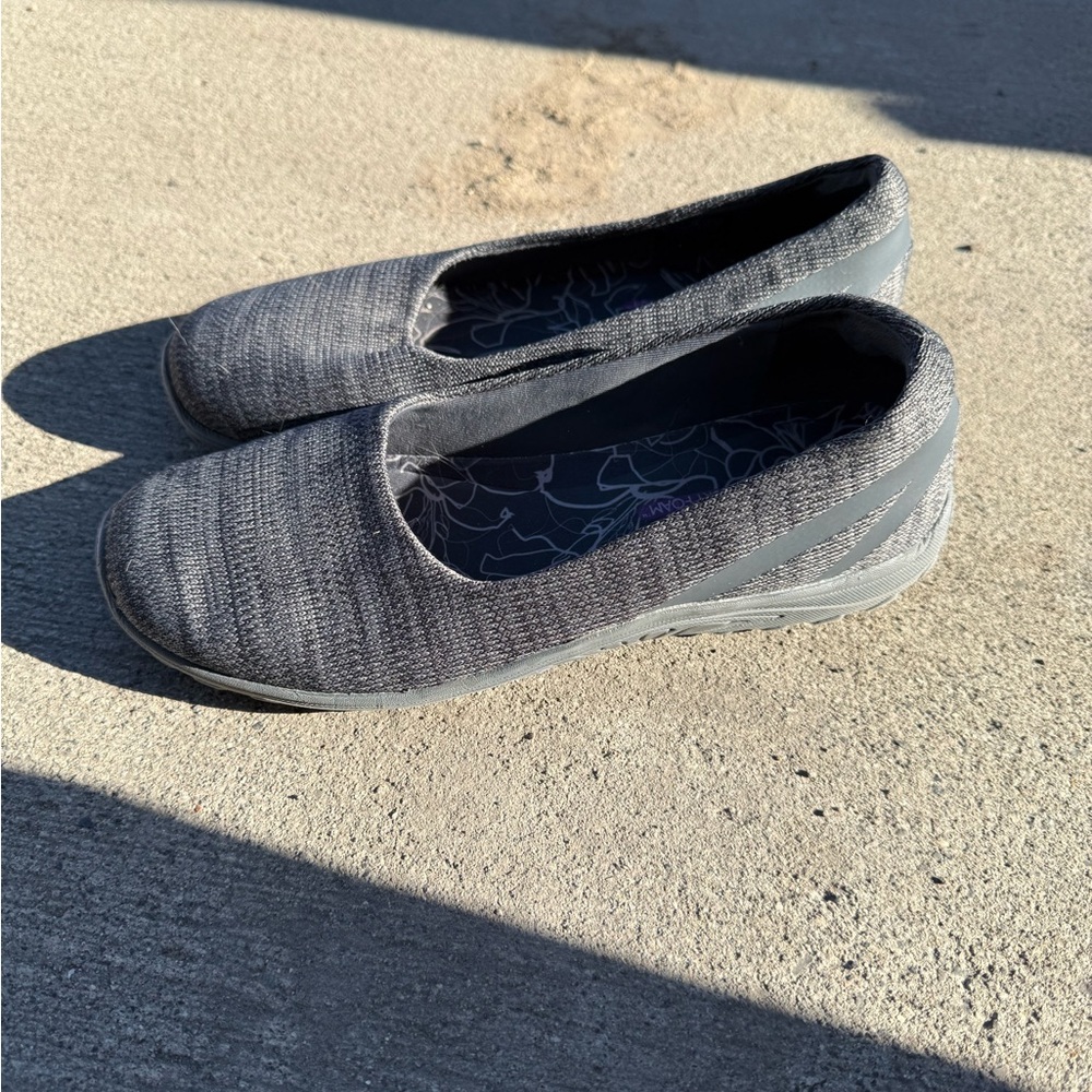 Skechers Women's Charcoal Slip-On Flats - Picture 2 of 3